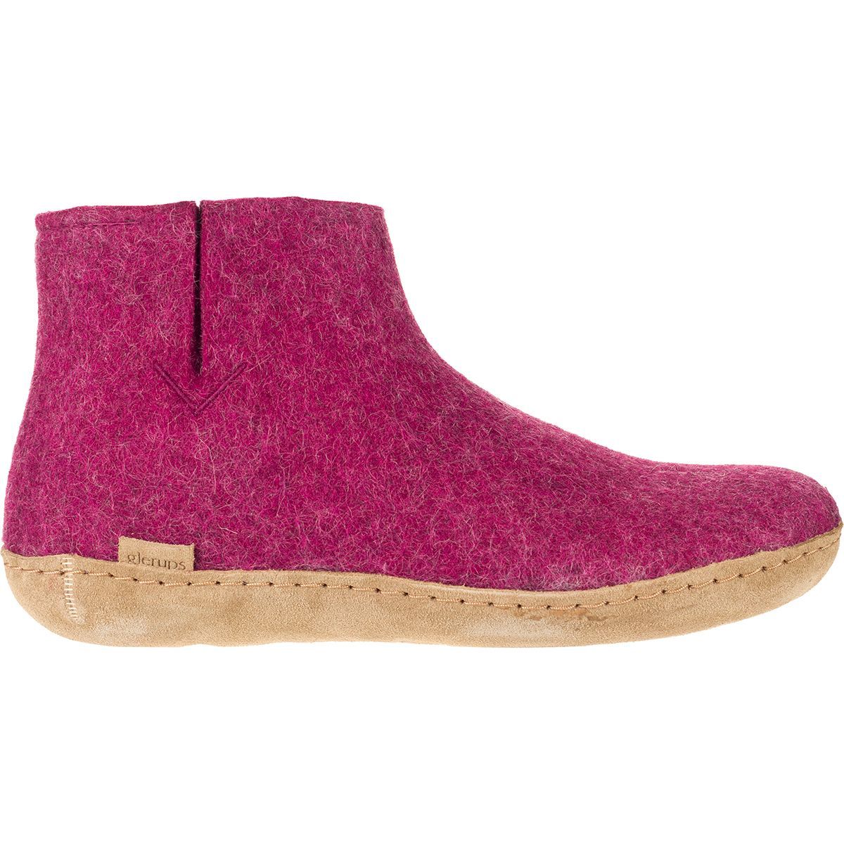 Glerups The Boot Leather Slipper Cranberry