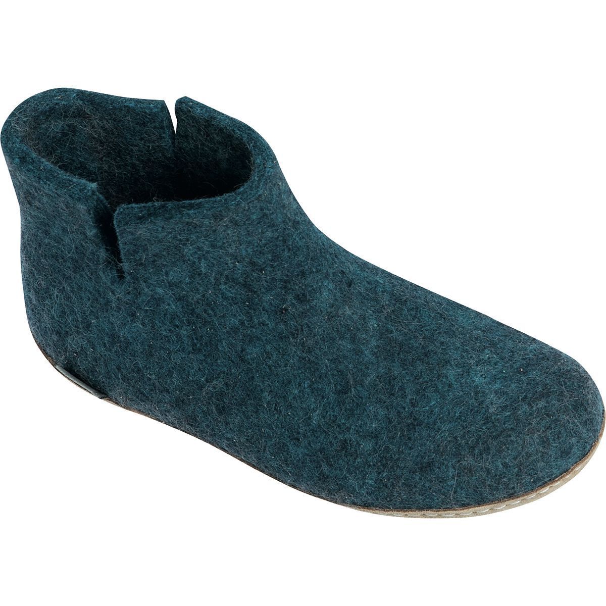 Glerups The Boot Leather Slipper Petrol 43.0