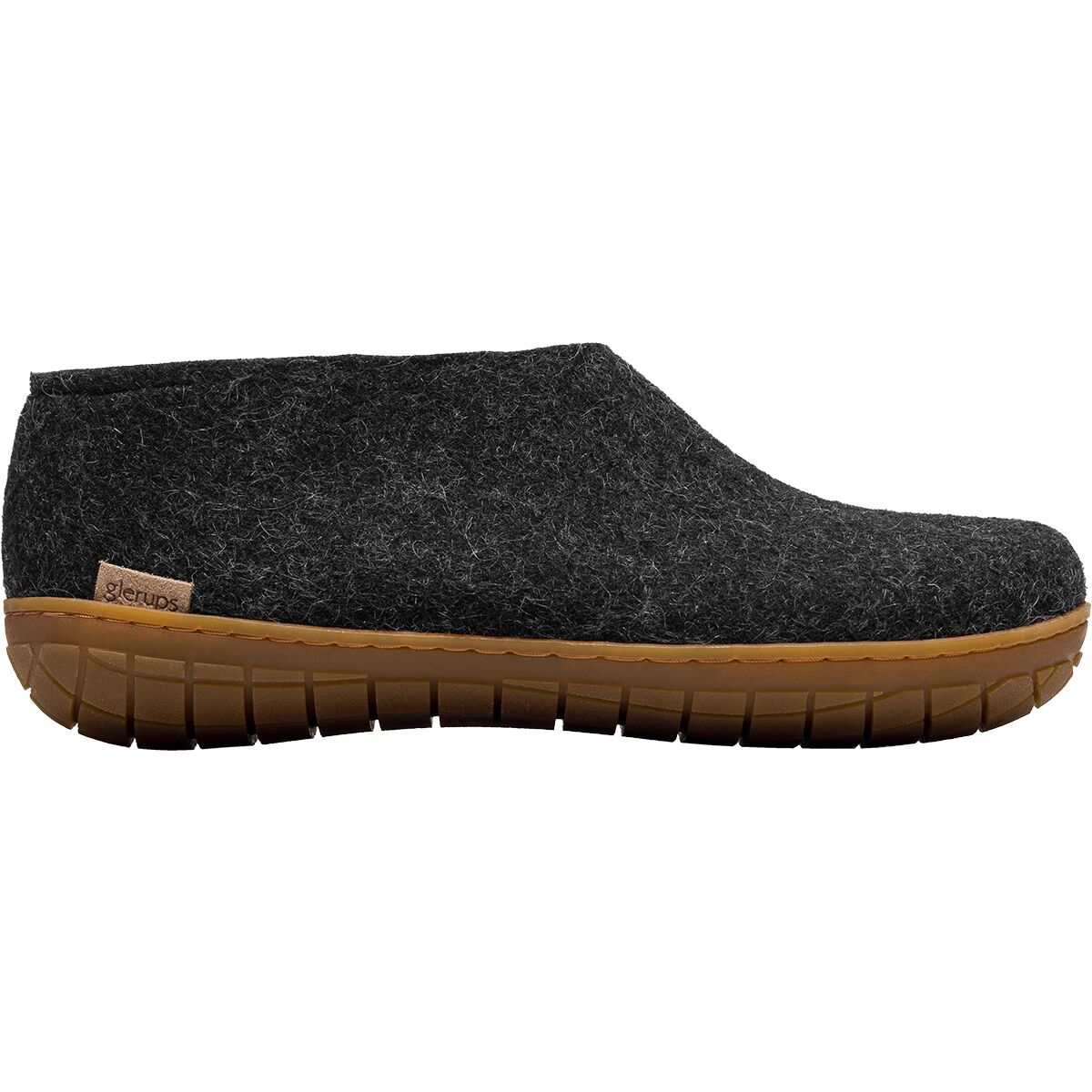 Image of Glerups The Shoe Rubber Slipper Charcoal/Tan, 36.0