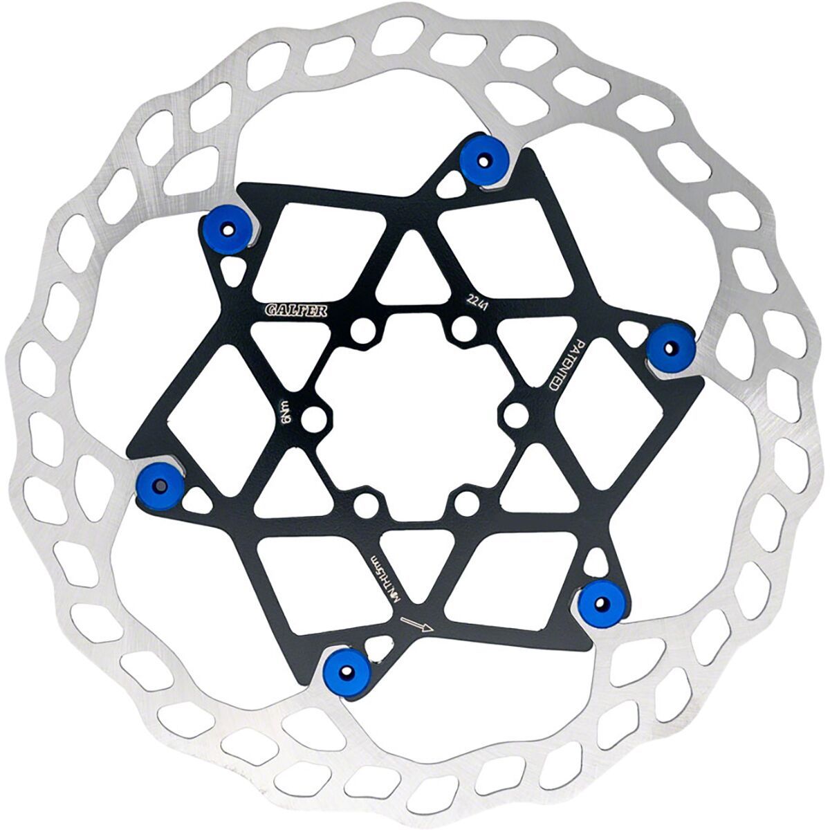 Image of Galfer Floating Wave 6-Bolt Rotor Blue, 203mm