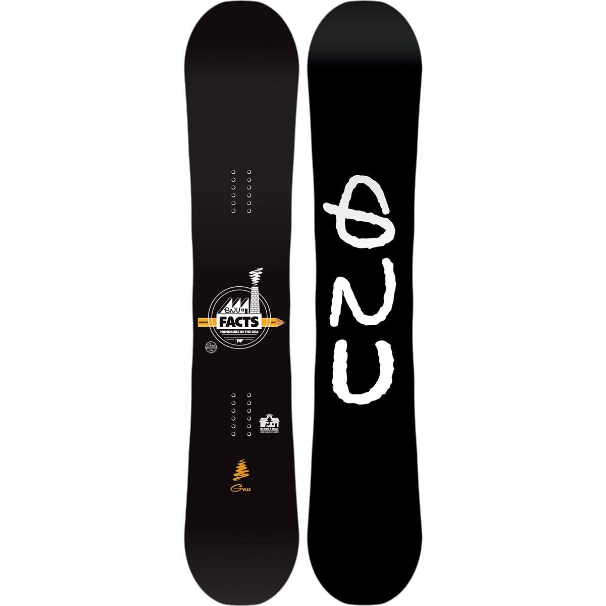 Image of Gnu Facts Snowboard - 2026 One Color, 159cm wide