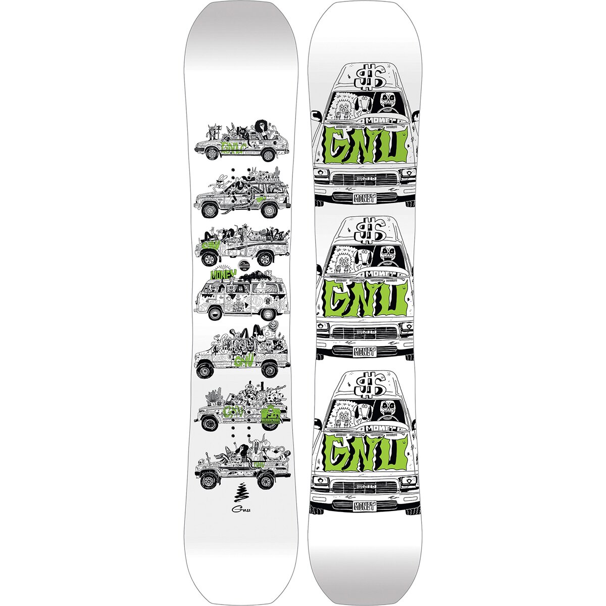 Image of Gnu Money Snowboard - 2027 One Color, 156cm