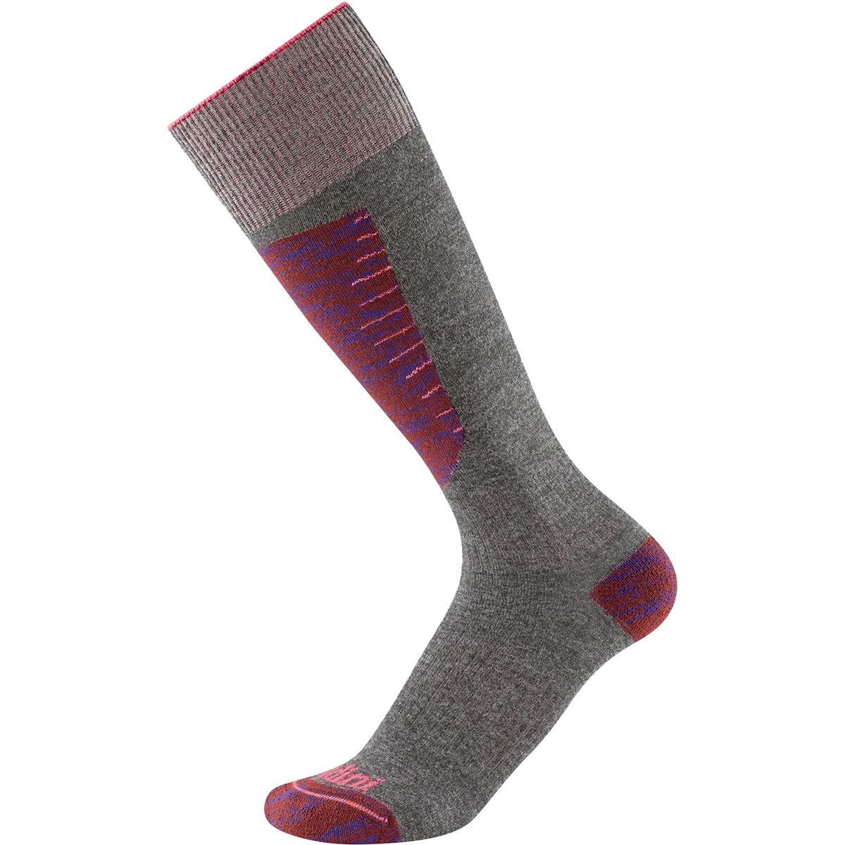 Image of Gordini Burke Ski Sock - Women's Heather Grey Purple, L