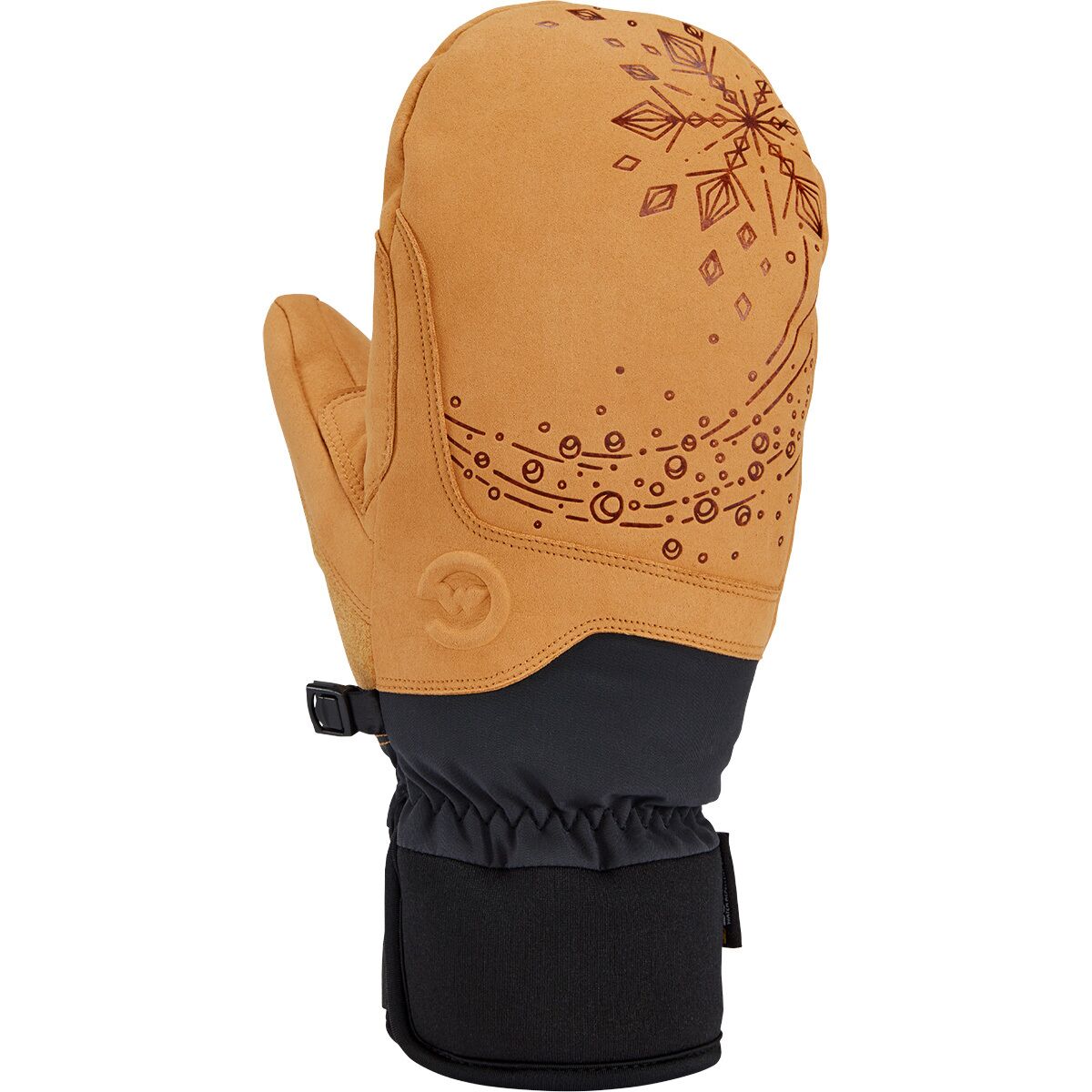 Gordini Gordini MTN Crew Artist Mitten - Women's Tan Black Snowflake, S