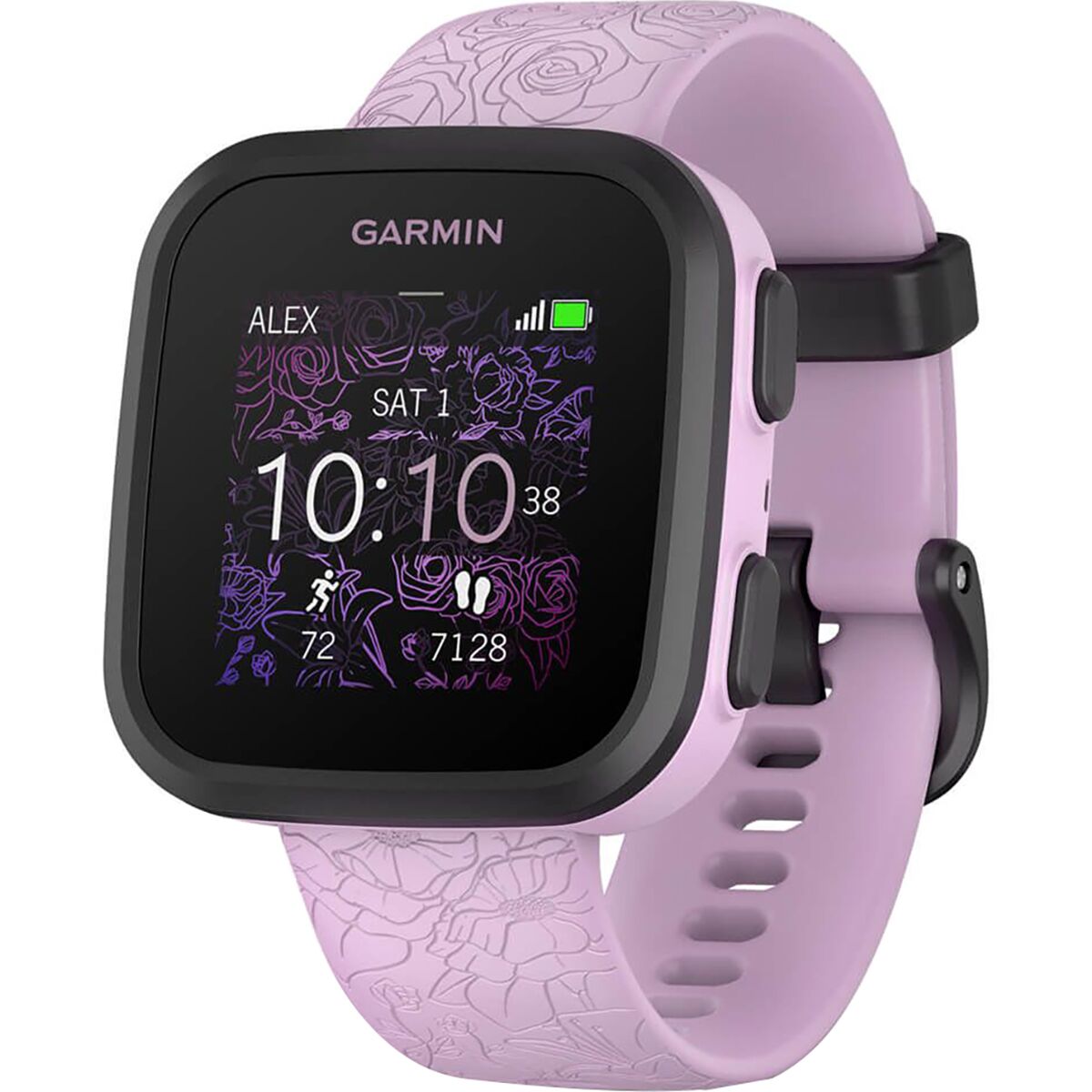 Image of Garmin Bounce Sport Watch - Kids' Lilac Floral, 1.3in Display