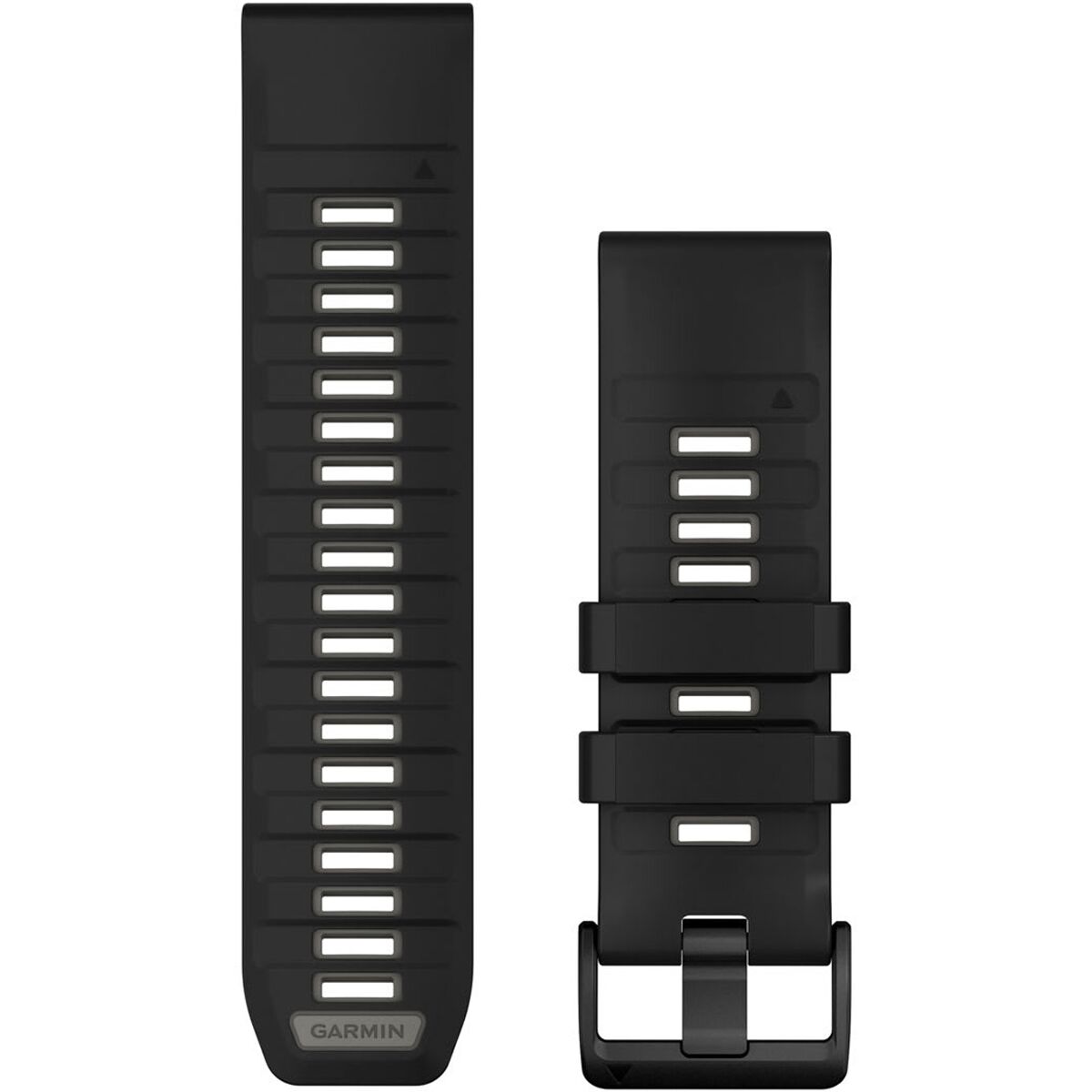 Image of Garmin QuickFit Silicone Sport Watch Band Black/Pebble Gray, 22mm
