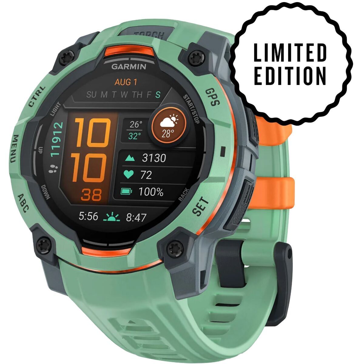 Image of Garmin Instinct 3 AMOLED Sport Watch Neo Tropic/Neo Tropic, 45mm