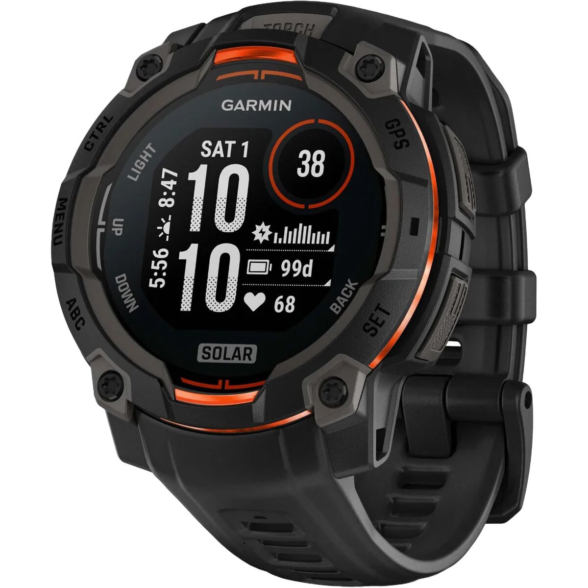 Image of Garmin Instinct 3 Solar Sport Watch Black/Black, 45mm