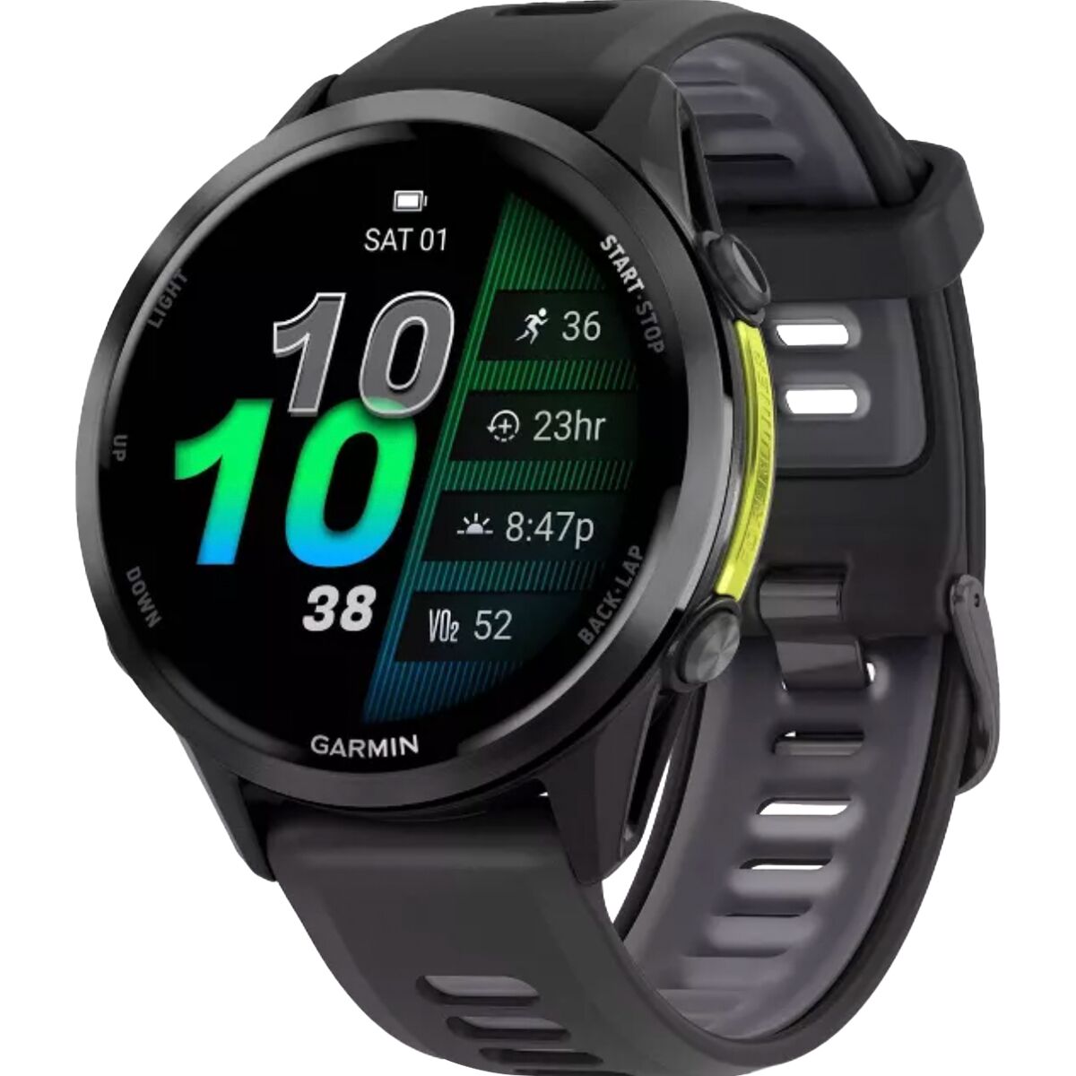 Image of Garmin Forerunner 970 Watch Carbon Gray DLC Ti/Black (Black, 47mm