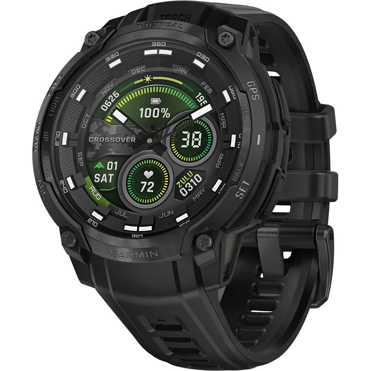 Image of Garmin Instinct Crossover AMOLED Sport Watch Black/ Black, One Size