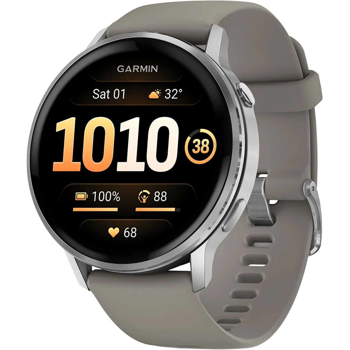 Image of Garmin Venu 4 Sport Watch - 45mm Silver/ Silver Gray, 45mm