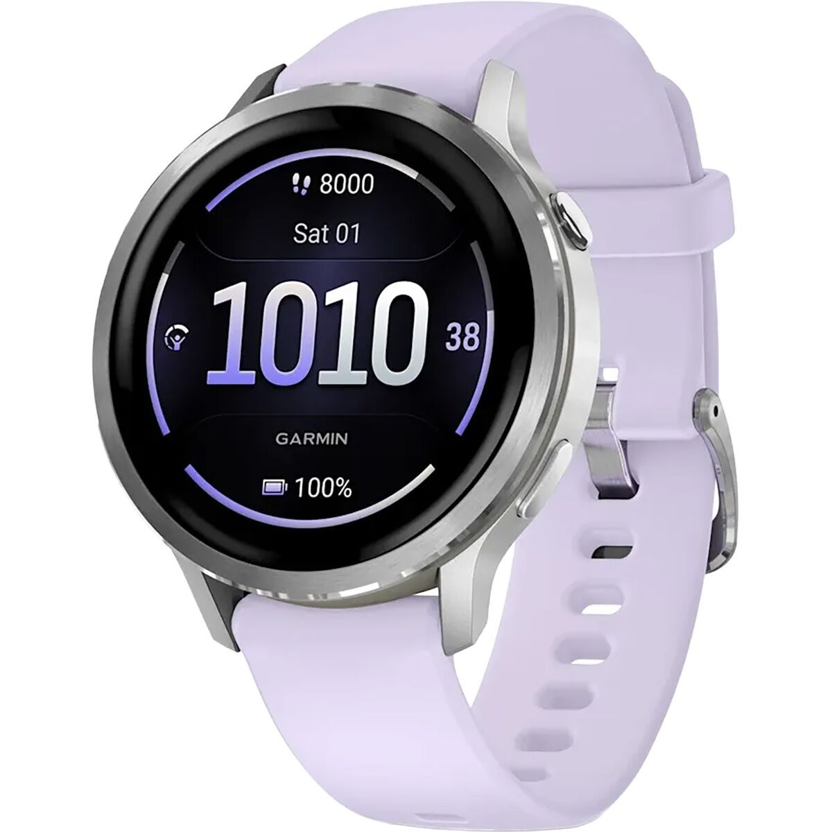 Image of Garmin Venu 4 Sport Watch - 41mm Silver/ Periwinkle, 41mm