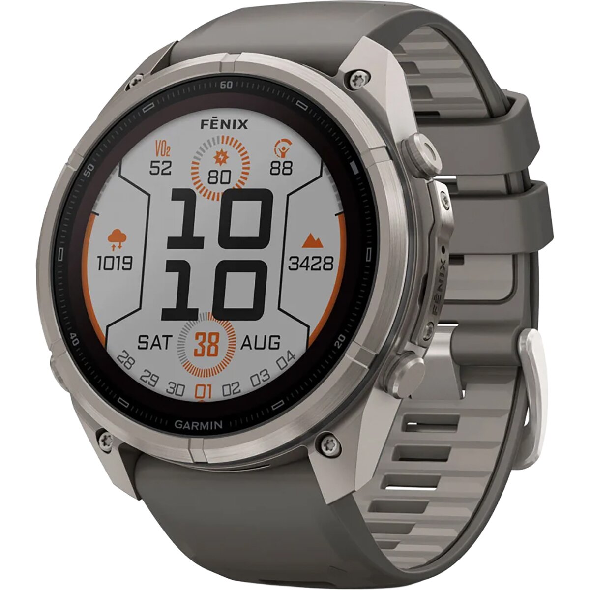 Image of Garmin Fenix 9 Pro Solar Sport Watch Titanium/Pebble Gray, 51mm