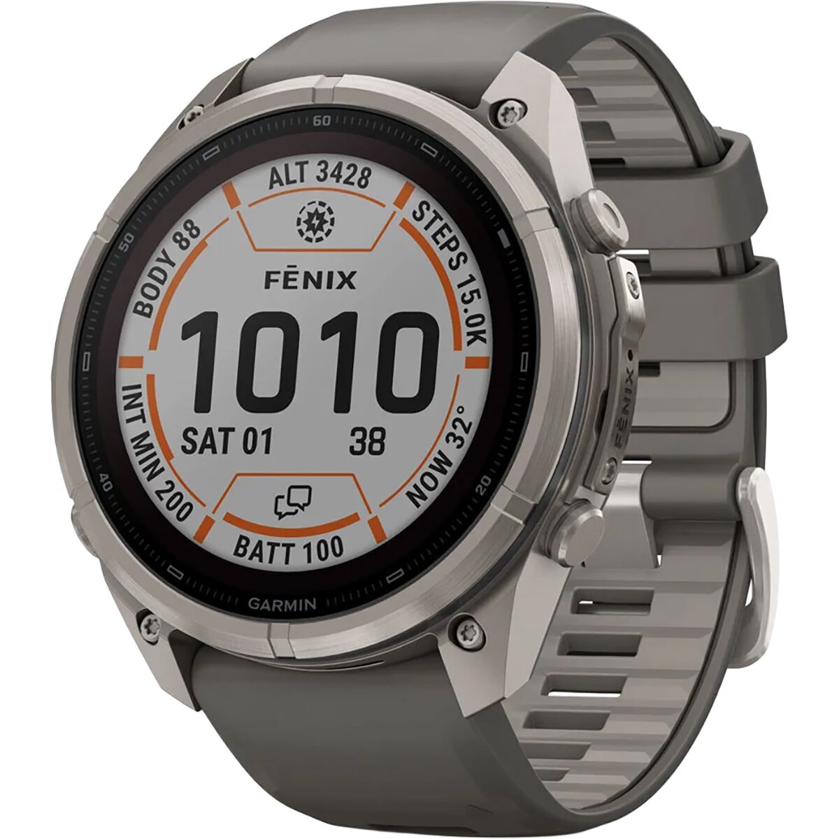 Image of Garmin Fenix 9 Pro Solar inReach Sport Watch Titanium/Pebble Gray, 47mm
