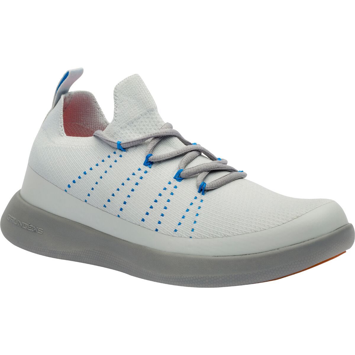 Grundens Sea Knit Boat Shoe Grey Mist, 13.0