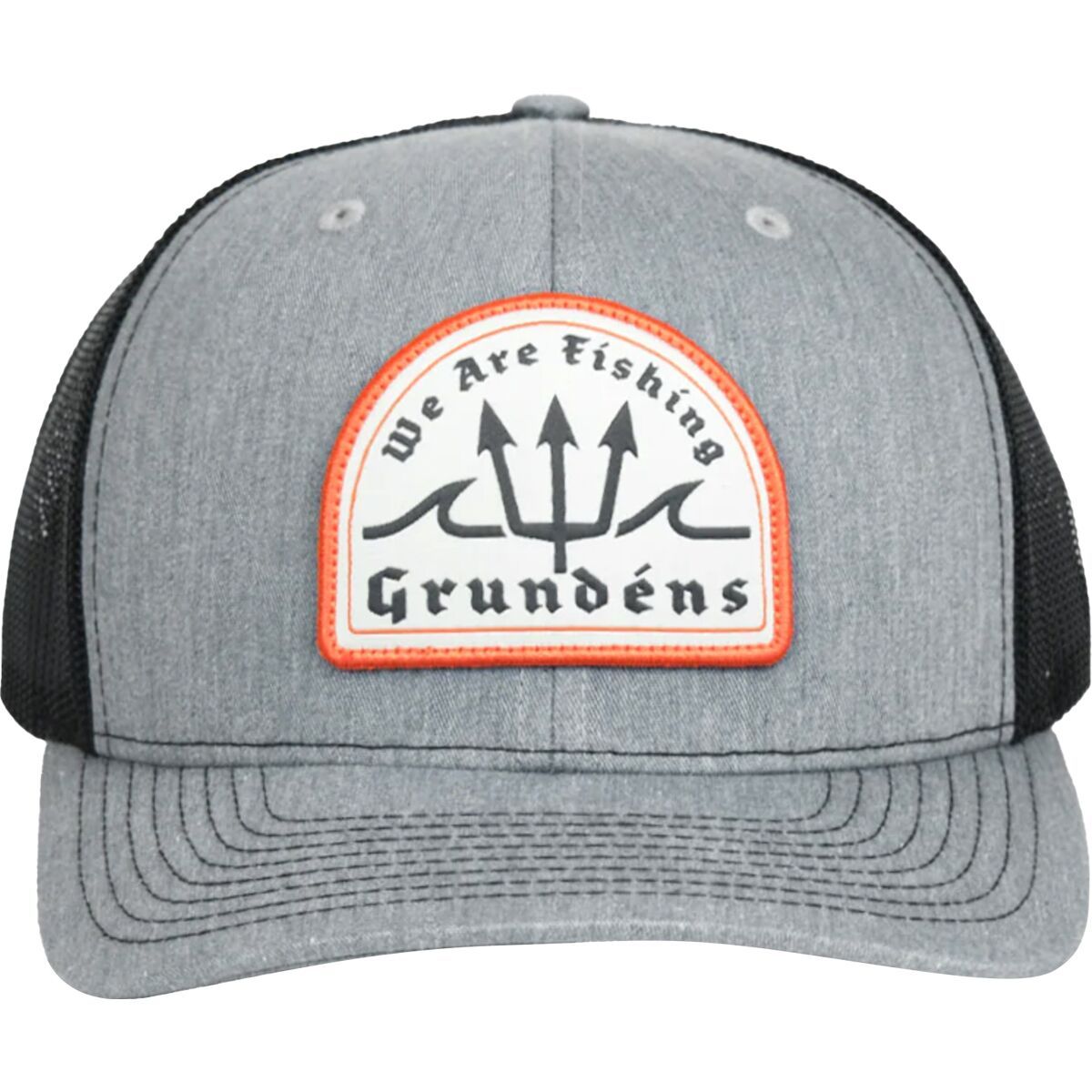 Grundens Poseidon Trucker Hat Heather Grey/Black, One Size