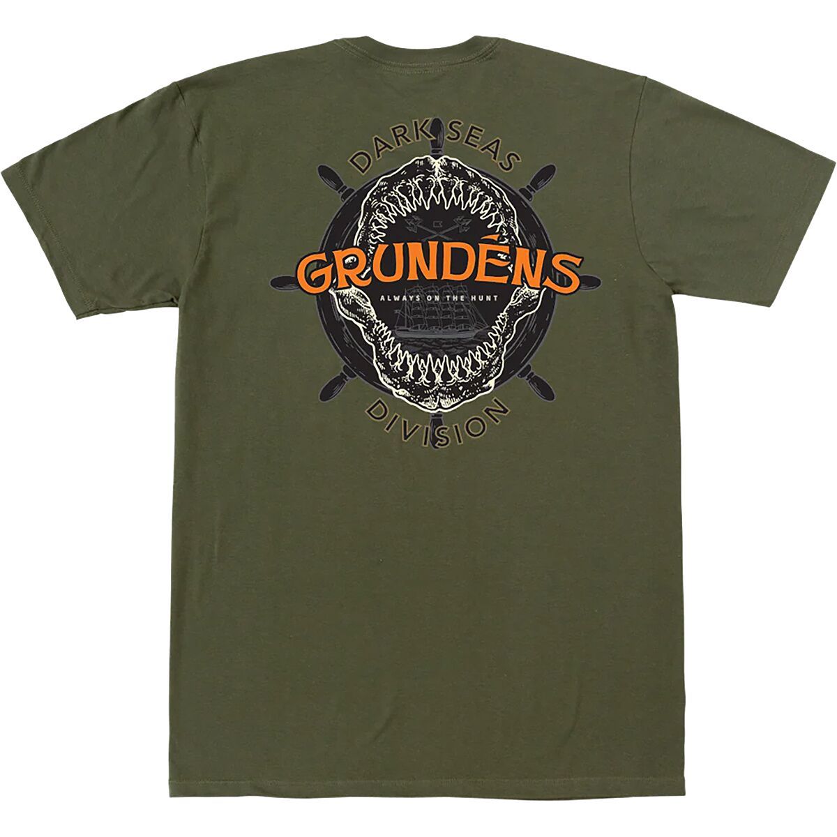 Grundens x Dark Seas On The Hunt T-Shirt - Men's Military Green, S