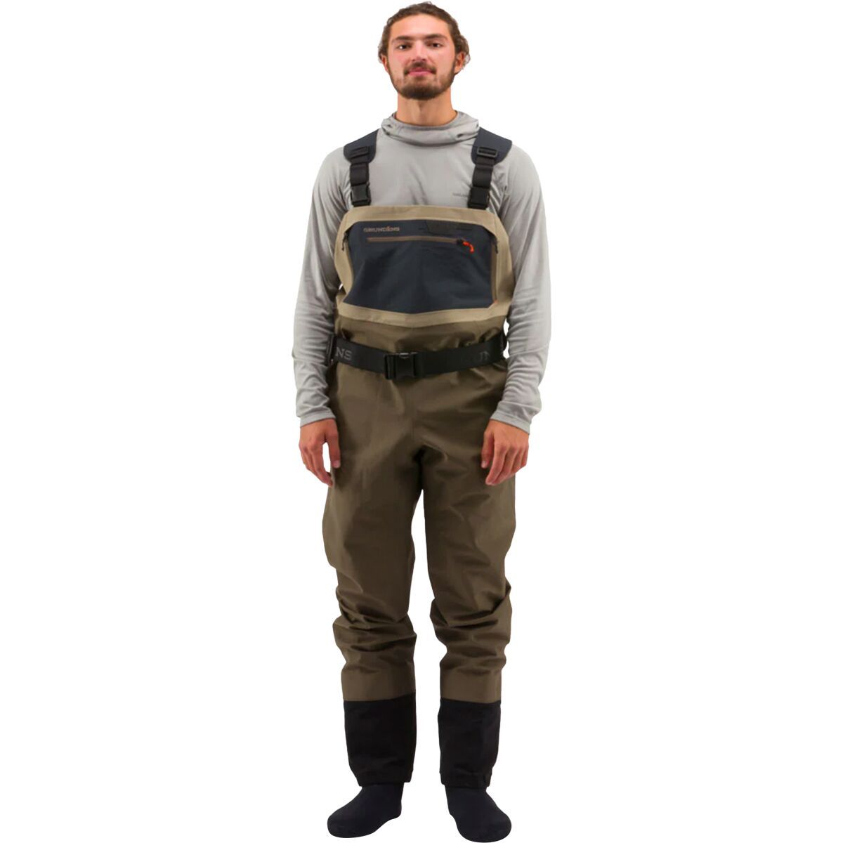 Grundens Boundary Stockingfoot Wader - Men's Stone/Otter, L-(12.0-13.0)