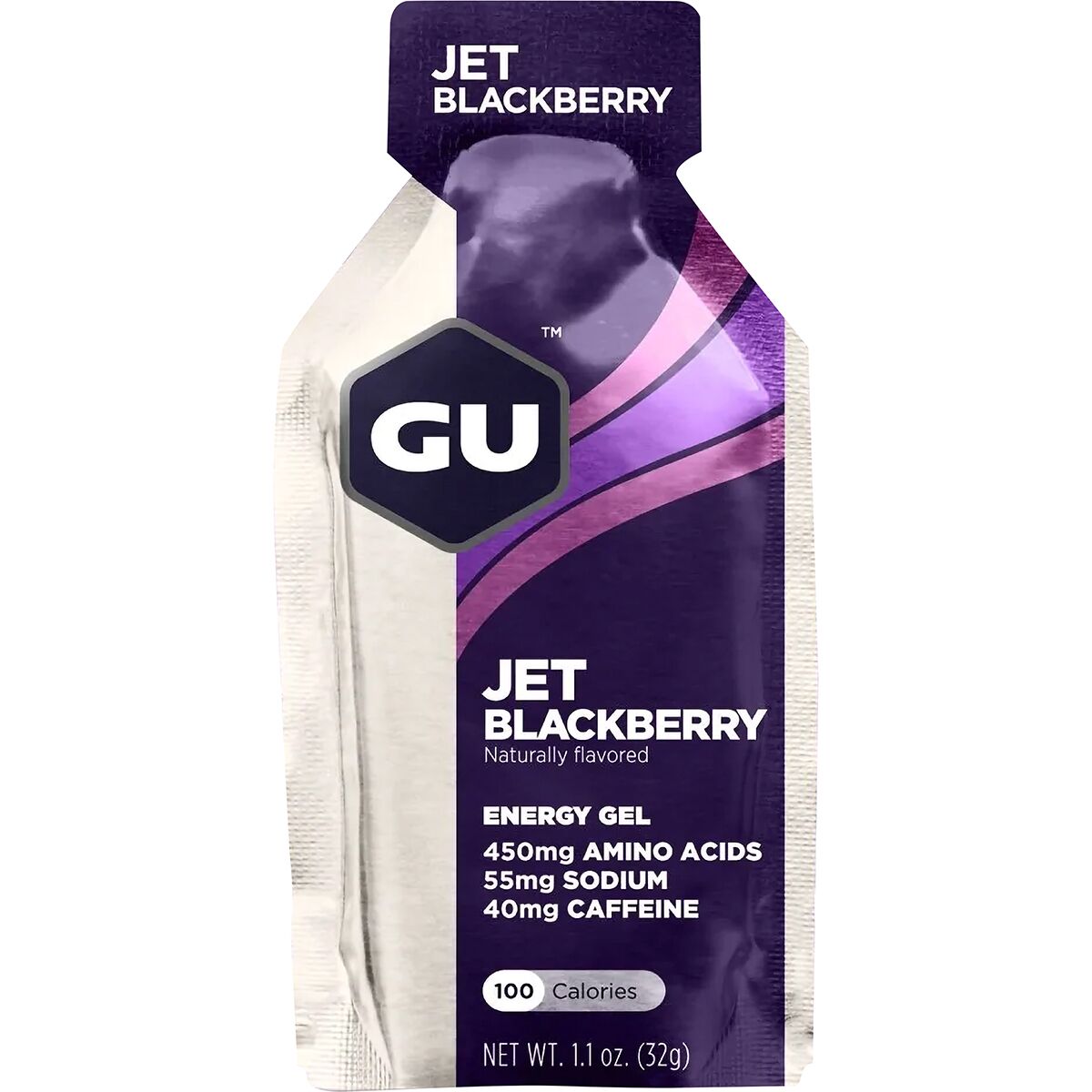 GU GU Energy Gel - 24 Pack Jet Blackberry, 24 PACK