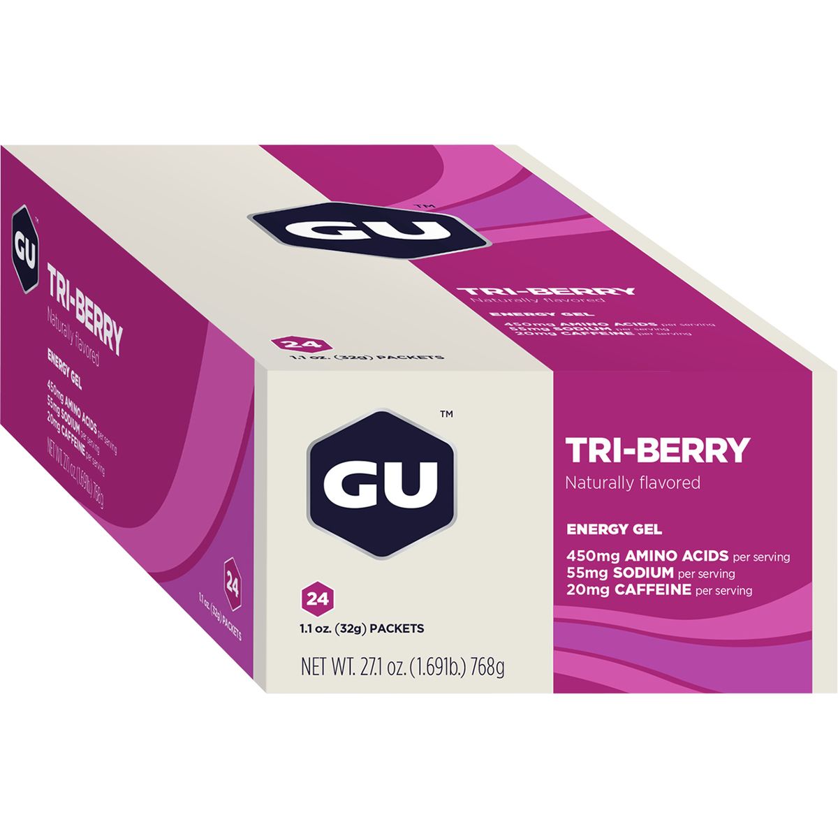 Image of GU Energy Gel - 24 Pack Tri-Berry, 24 PACK