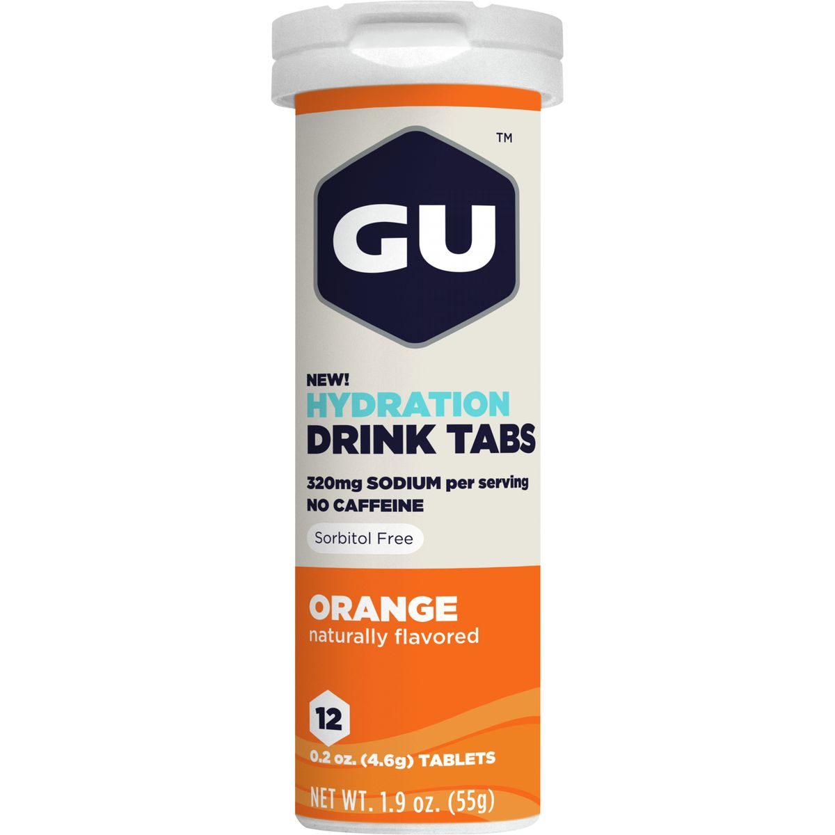 GU GU Hydration Drink Tabs - 8 Tube Pack Orange, 8tubes/box