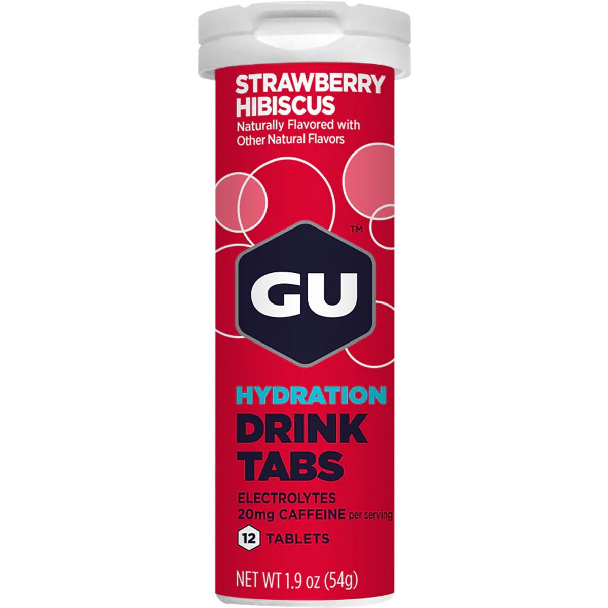 Image of GU Hydration Drink Tabs - 8 Tube Pack Strawberry Hibiscus, 8tubes/box