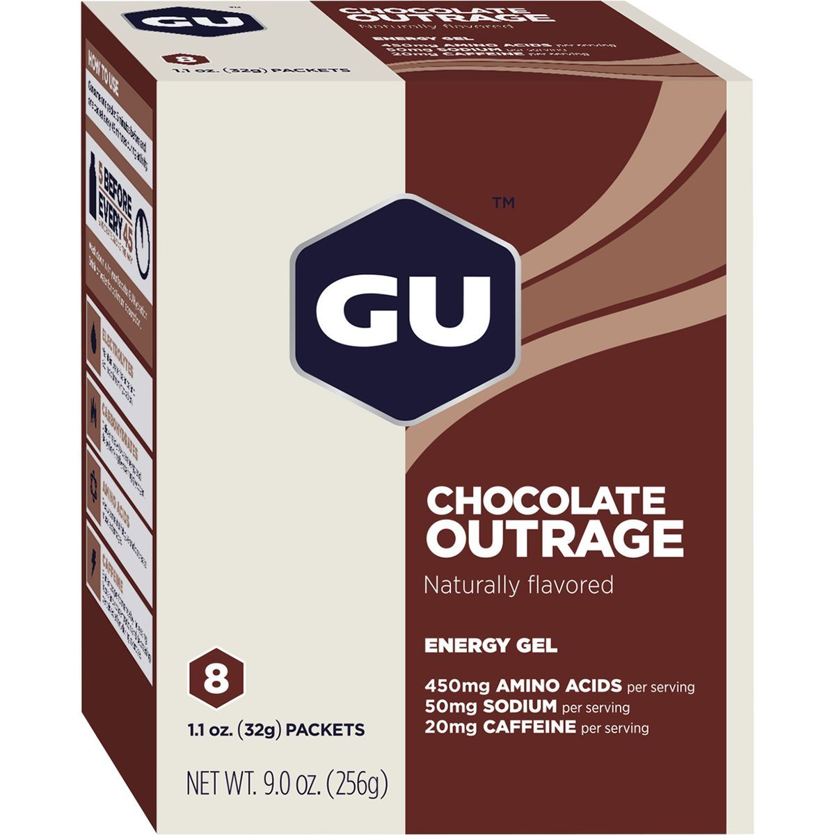 Image of GU Energy Gel - 8-Pack Chocolate Outrage, One Size
