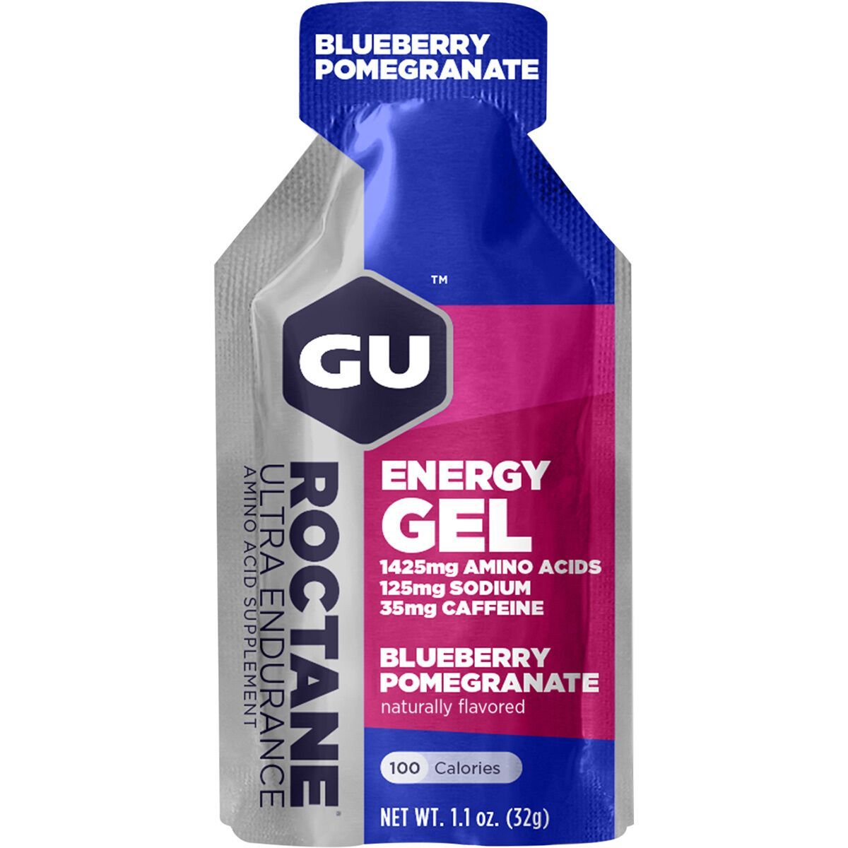 Image of GU Roctane Energy Gel - 24 Pack Blueberry Pomegranate, One Size