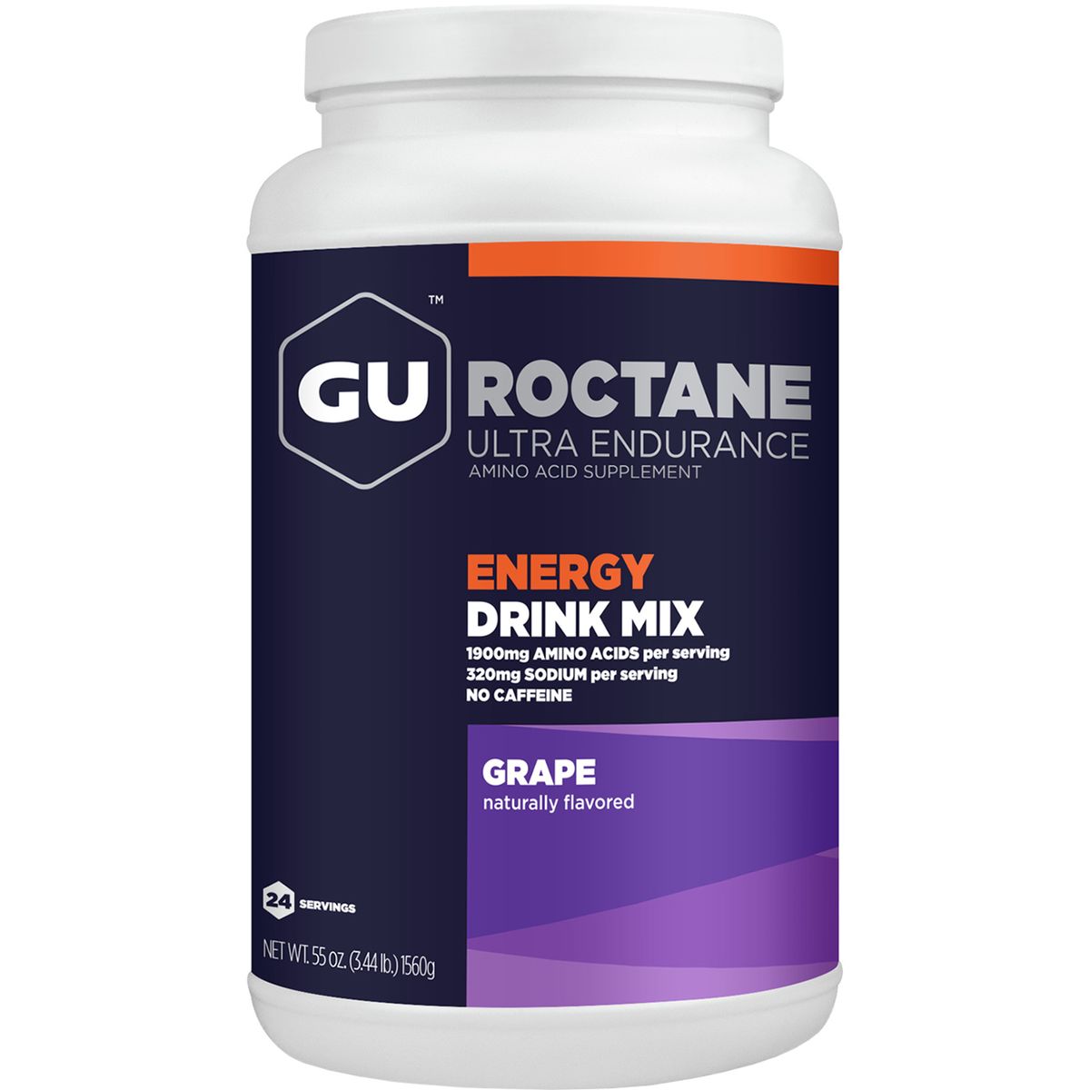 GU GU Roctane Energy Drink - 24 Serving Canister Grape, One Size