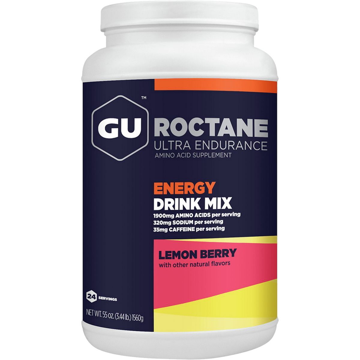 Image of GU Roctane Energy Drink - 24 Serving Canister Lemon Berry, One Size