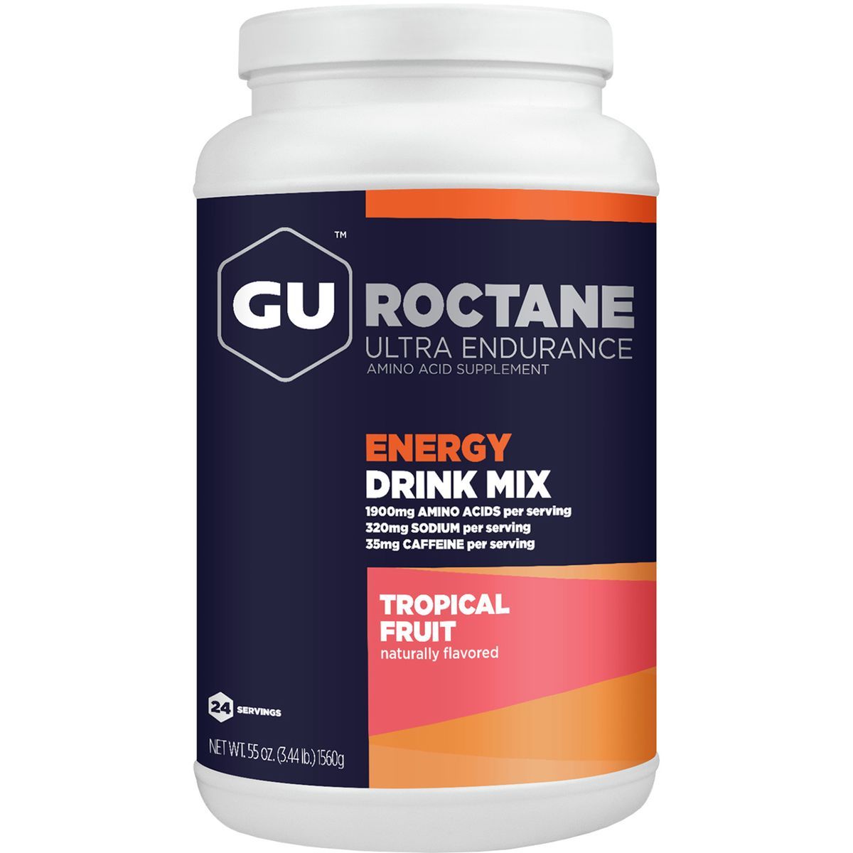 Image of GU Roctane Energy Drink - 24 Serving Canister Tropical Fruit, One Size
