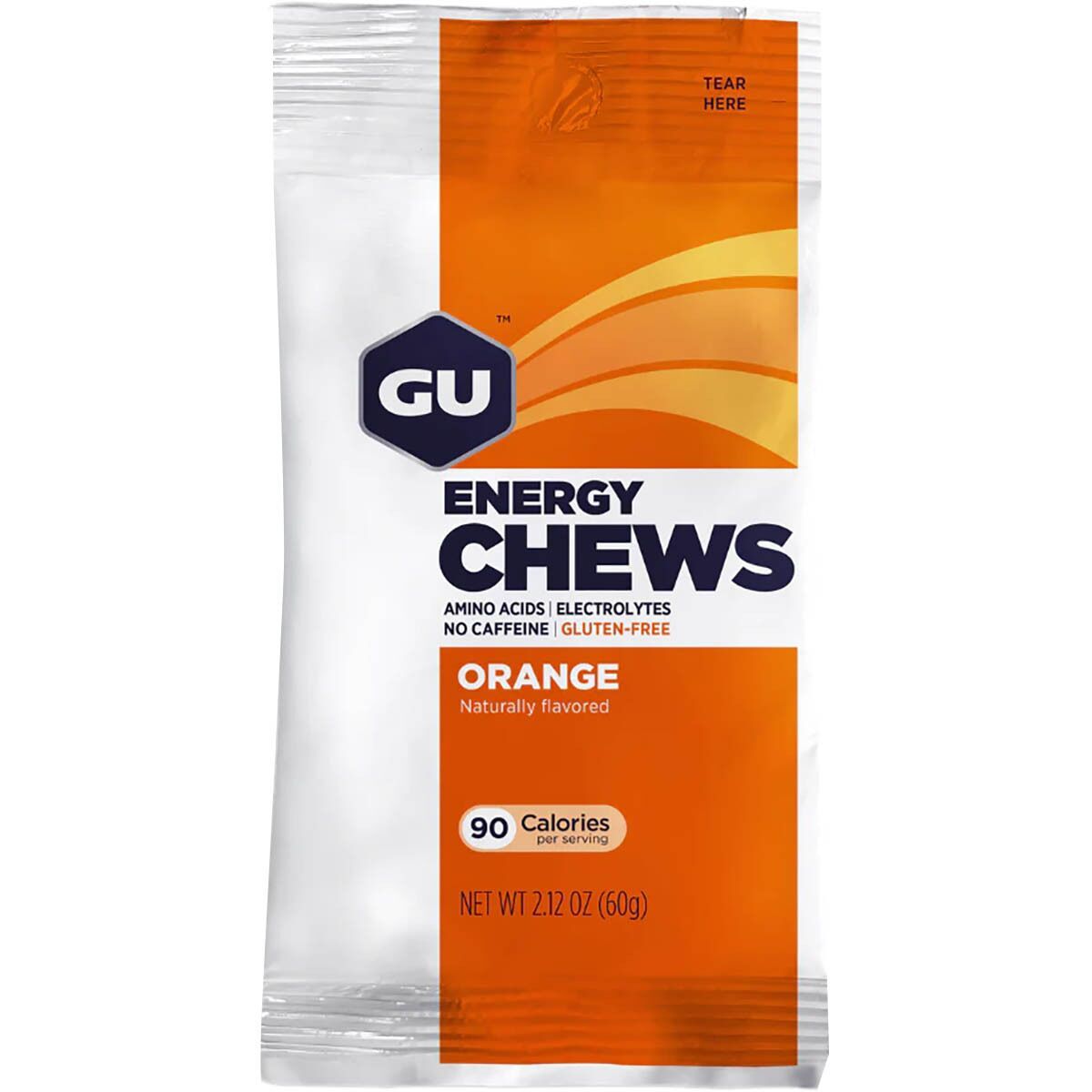 Image of GU Energy Chews Double Serving Bag - 12 Pack Orange, One Size