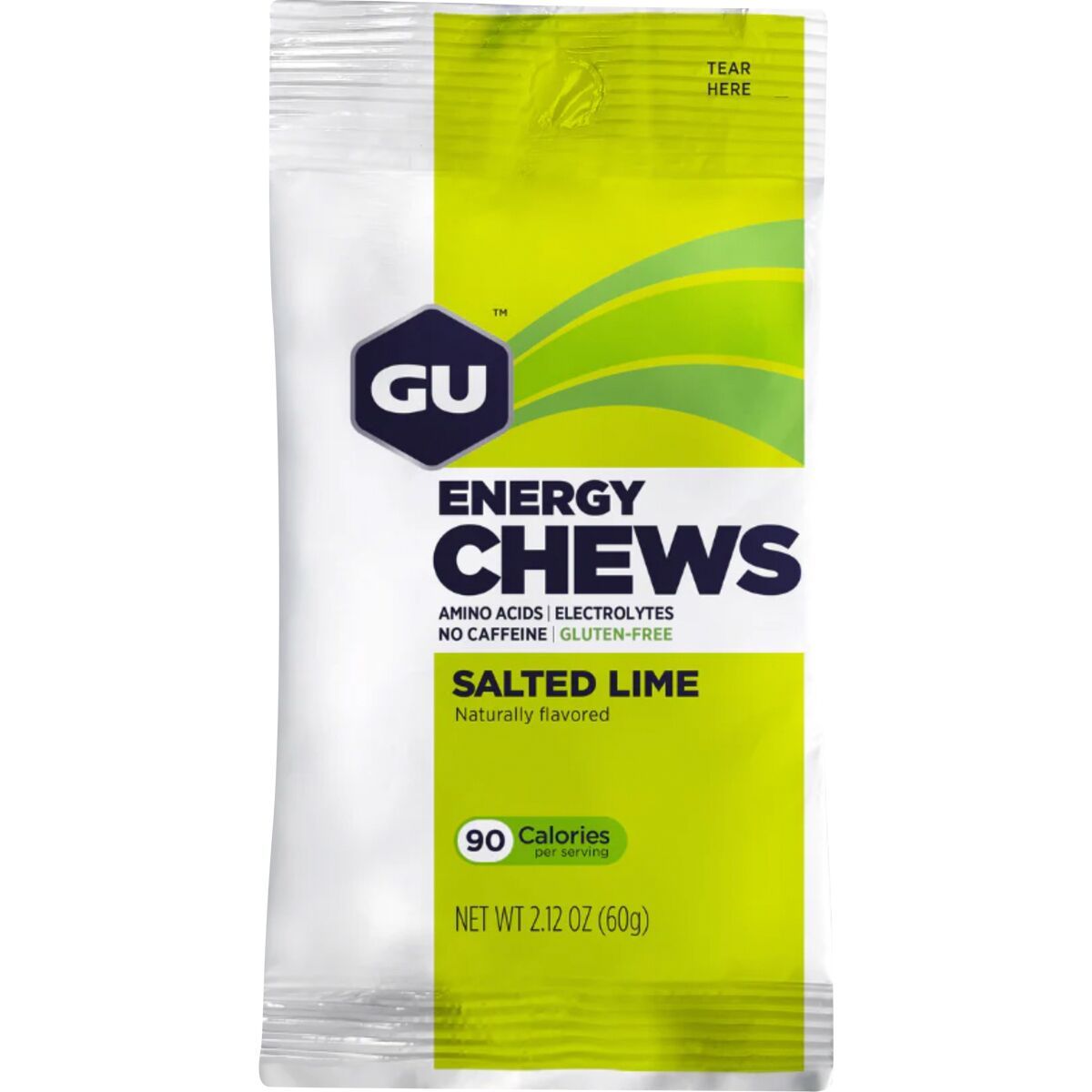 Image of GU Energy Chews Double Serving Bag - 12 Pack Salted Lime, One Size