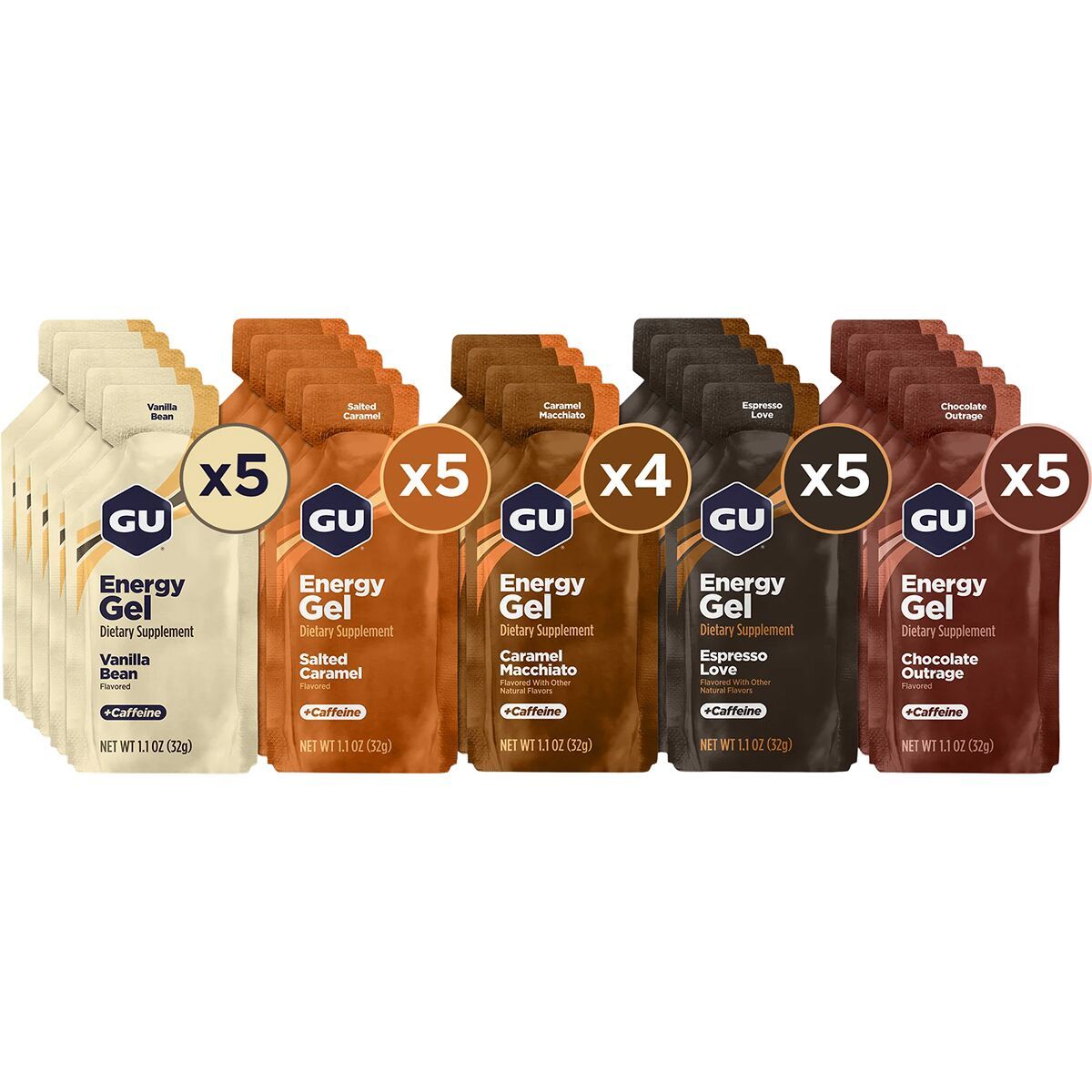 Image of GU Energy Gel Mixed Box Indulgent, 24ct. Box