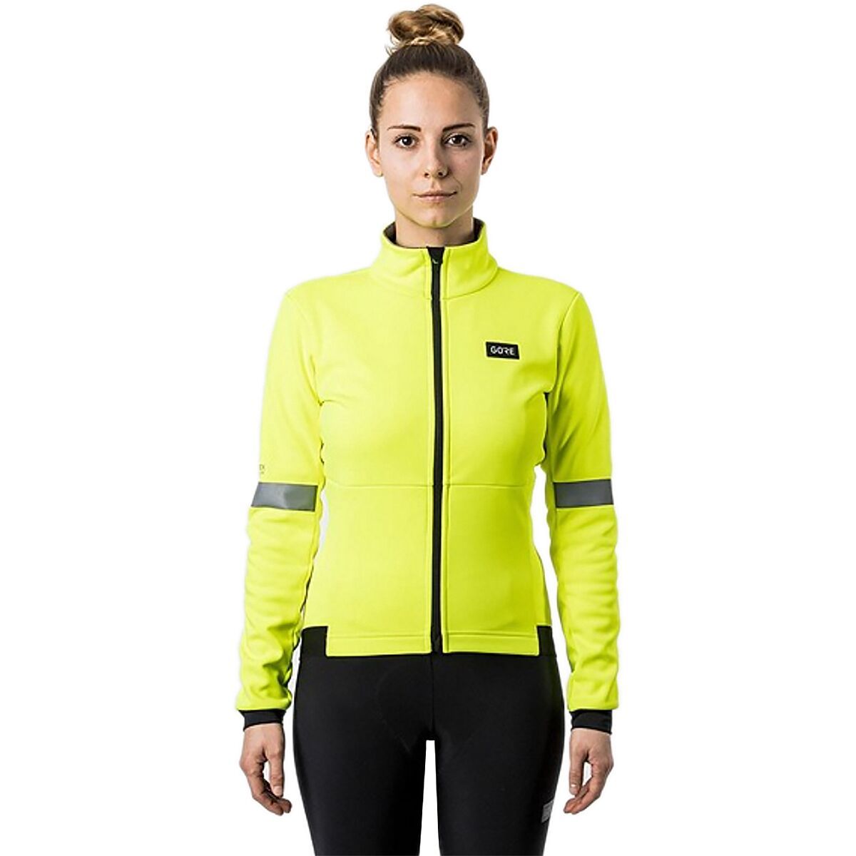 Image of GOREWEAR Tempest Cycling Jacket - Women's Neon Yellow, M/8-10
