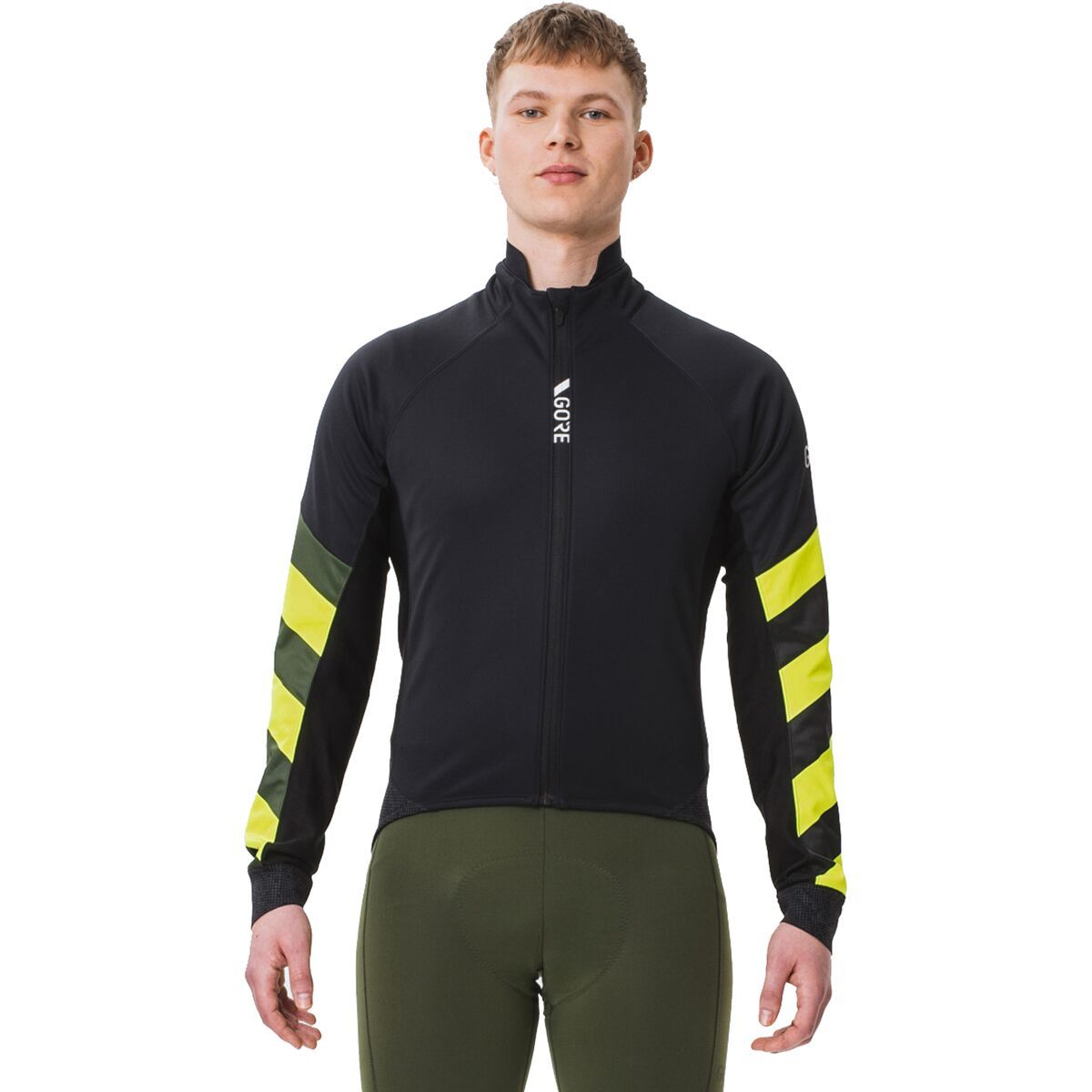 Image of GOREWEAR C5 GORE-TEX INFINIUM Signal Thermo Jacket - Men's Black/Neon Yellow, US S/EU M