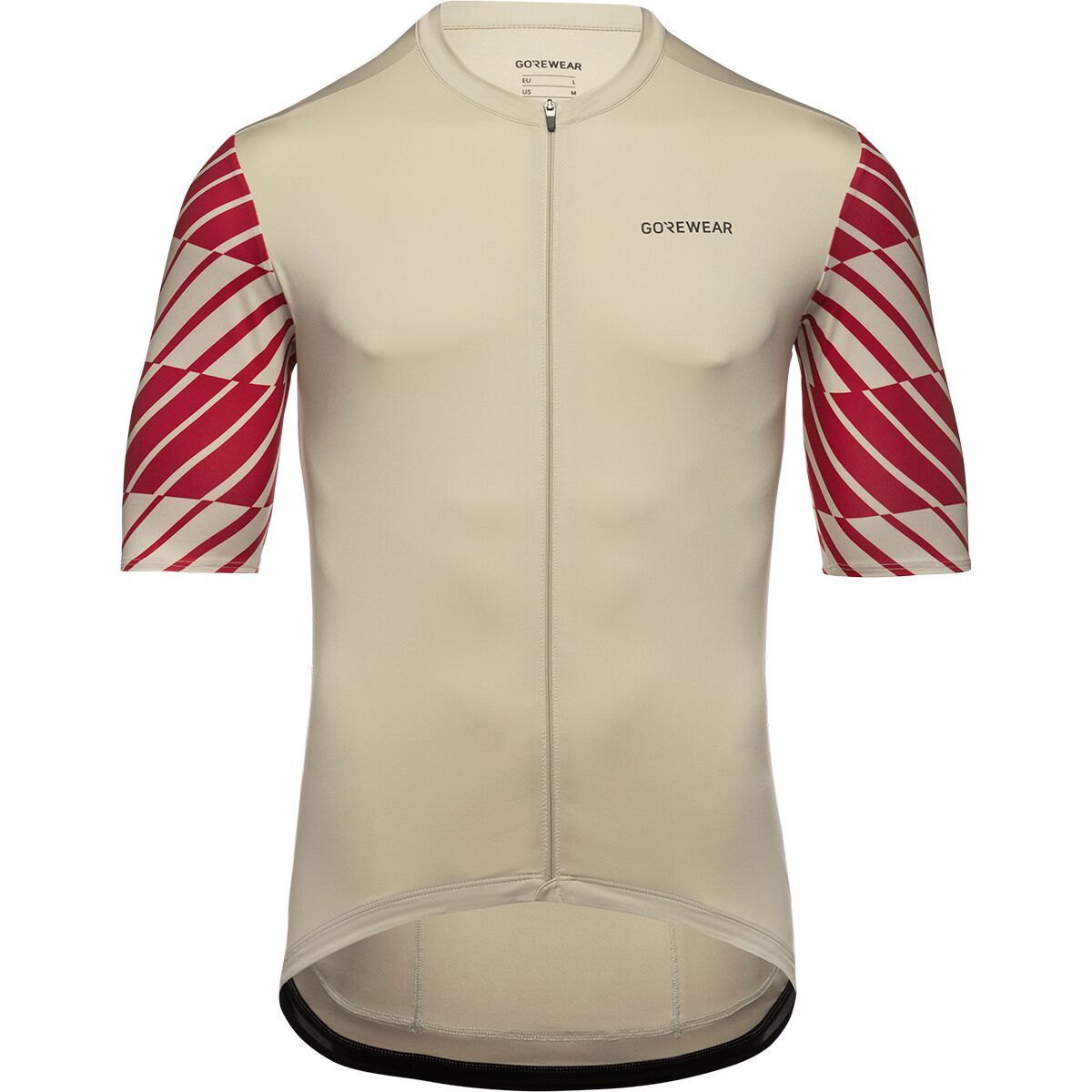Image of GOREWEAR SWIFTRIDE Optical Jersey - Men's Tech Beige/Utility Red, US XL/EU XXL