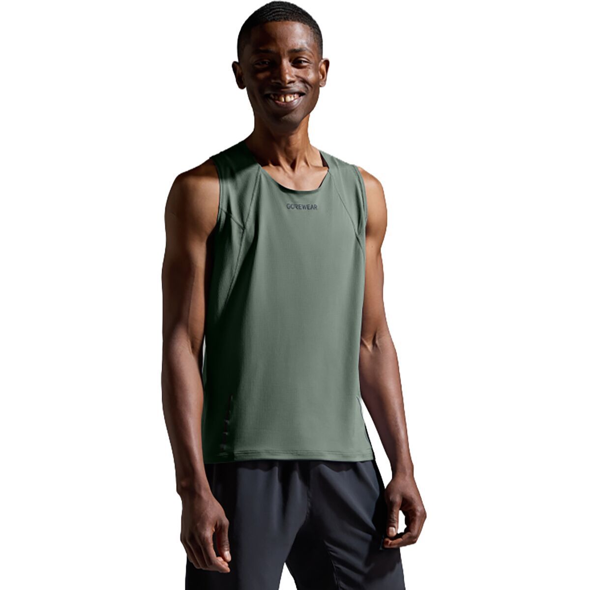 Image of GOREWEAR Contest 2.0 Singlet - Men's Slate Green, US S/EU M