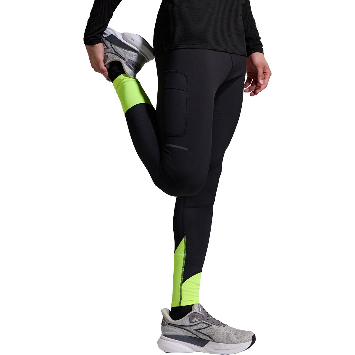 Image of GOREWEAR CONCURVE Thermo Hybrid Tight - Men's Black/Neon Yellow, US XL/EU XL