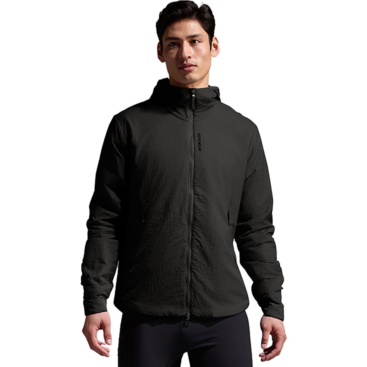 Image of GOREWEAR CONCURVE WINDSTOPPER Insulated Hooded Jacket - Men's Black, US L/EU L