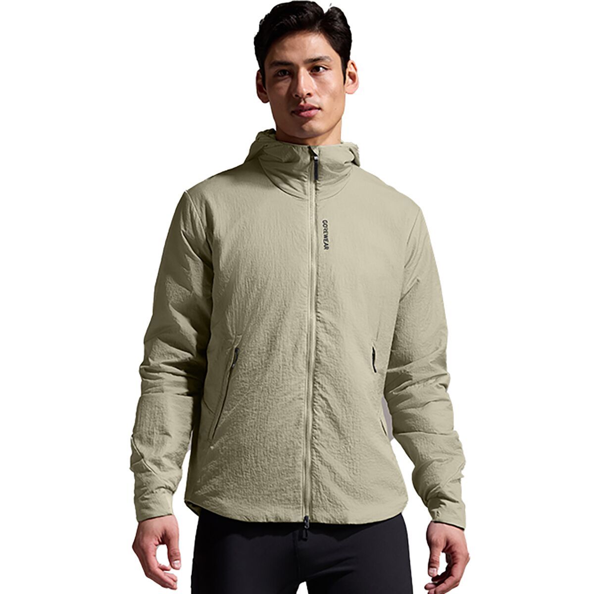 Image of GOREWEAR CONCURVE WINDSTOPPER Insulated Hooded Jacket - Men's Tech Beige, US M/EU M