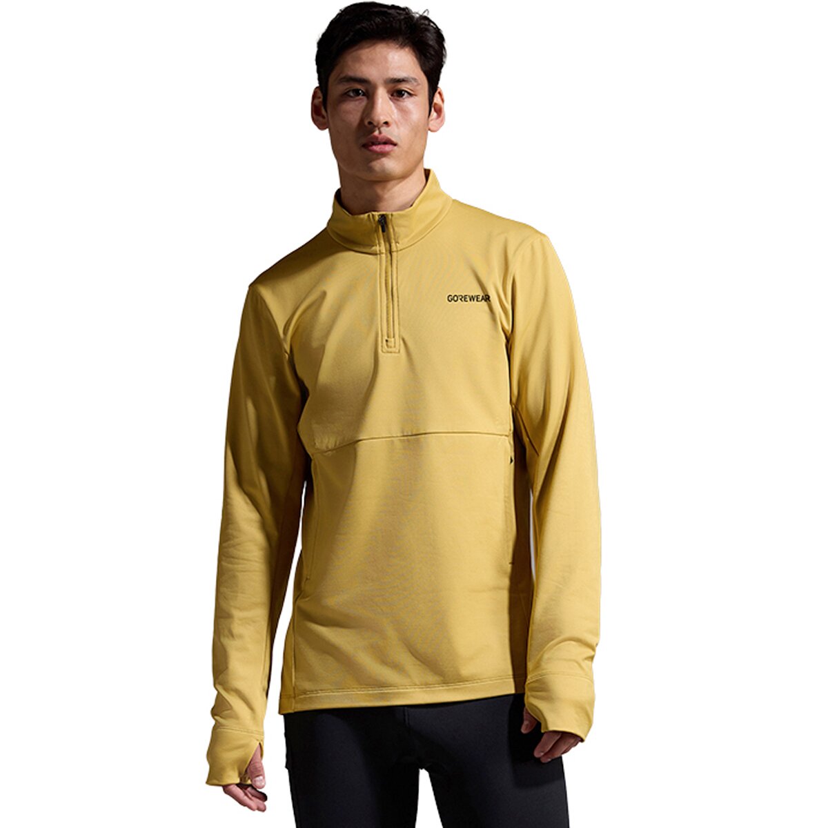 Image of GOREWEAR Training Thermo 1/4-Zip Jacket - Men's Tuscan Sand, US M/EU M