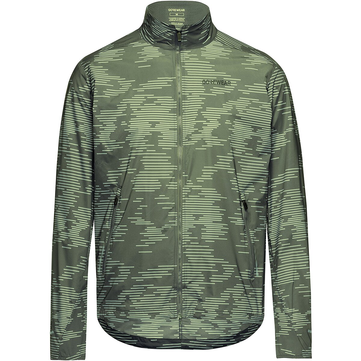 Image of GOREWEAR CONCURVE Electro Windbreaker - Men's Crushed Slate Green/Spring Green, XXL