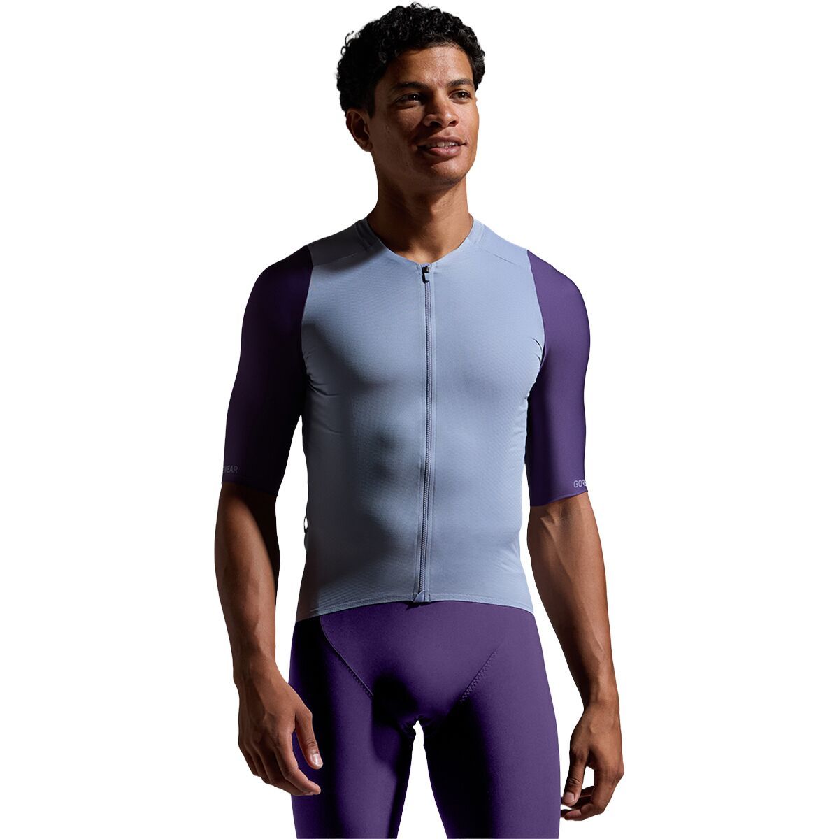 Image of GOREWEAR Distance 2.0 Short-Sleeve Jersey - Men's Amethyst Grey/Purple Indigo, XL