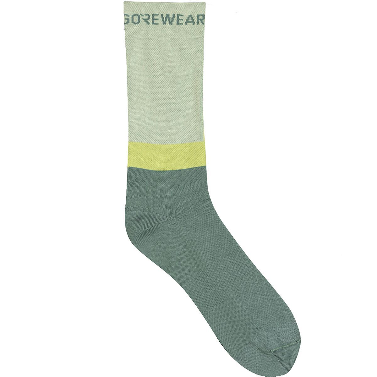 Image of GOREWEAR Essential Block Socks Slate Green/Spring Green, 8.0-9.5