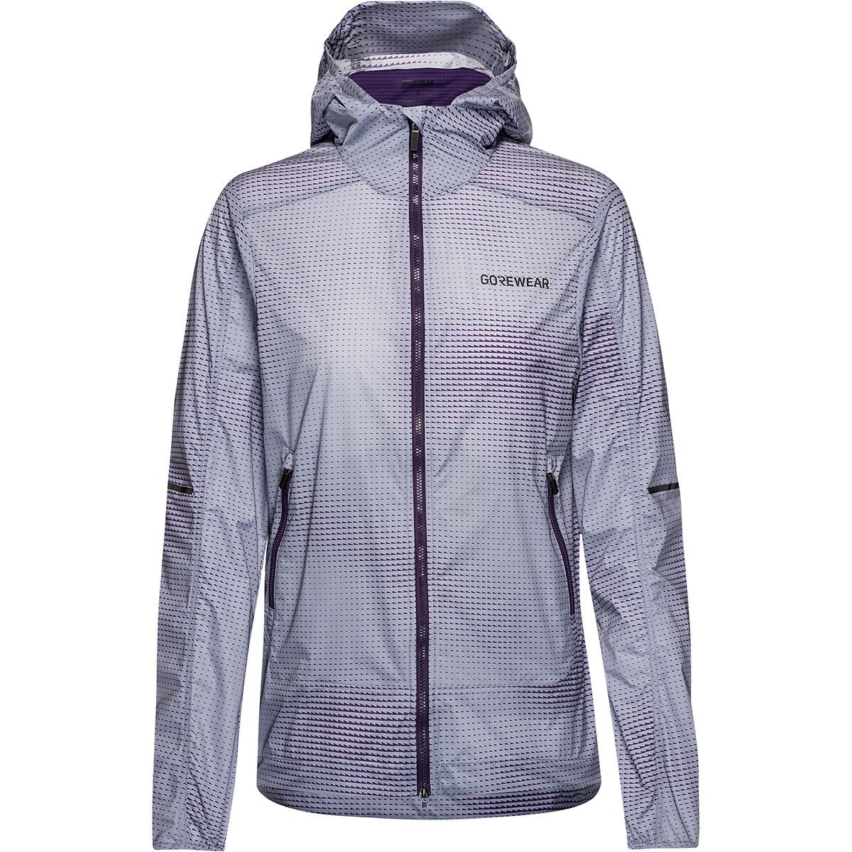 Image of GOREWEAR FERNFLOW Haze Windbreaker - Women's Arrow Amethyst Grey/Purple Indigo, M