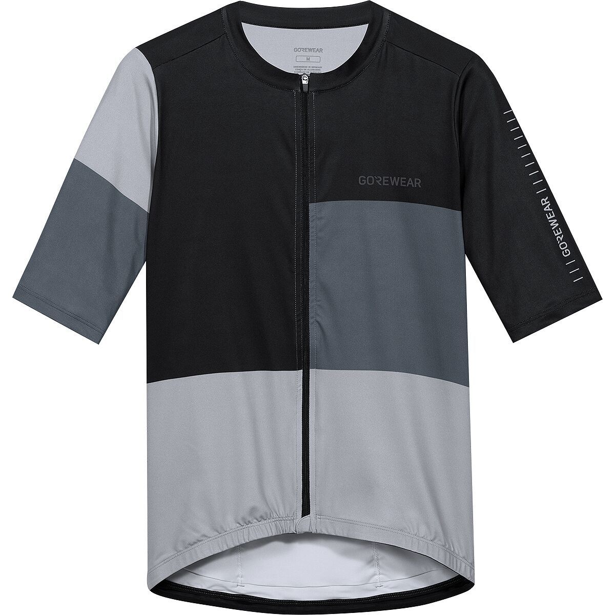 Image of GOREWEAR SWIFTRIDE Block Short-Sleeve Jersey - Men's Black/Lab Graphite, L