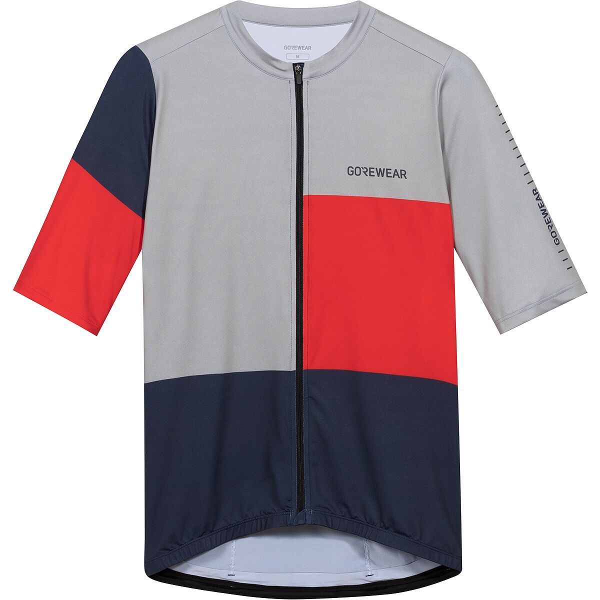 Image of GOREWEAR SWIFTRIDE Block Short-Sleeve Jersey - Men's Lab Graphite/Lab Red, S