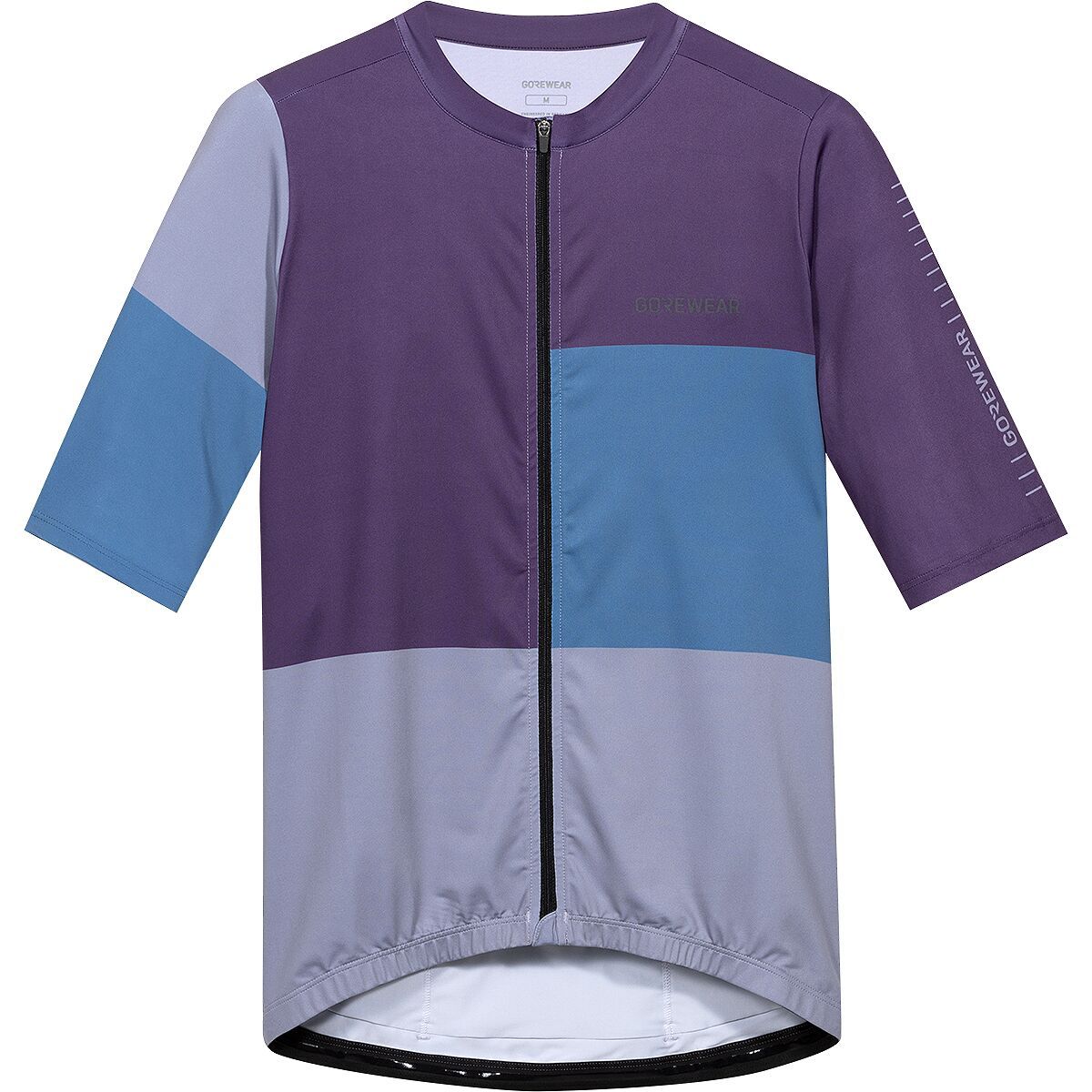 Image of GOREWEAR SWIFTRIDE Block Short-Sleeve Jersey - Men's Purple Indigo/Cargo Blue, S