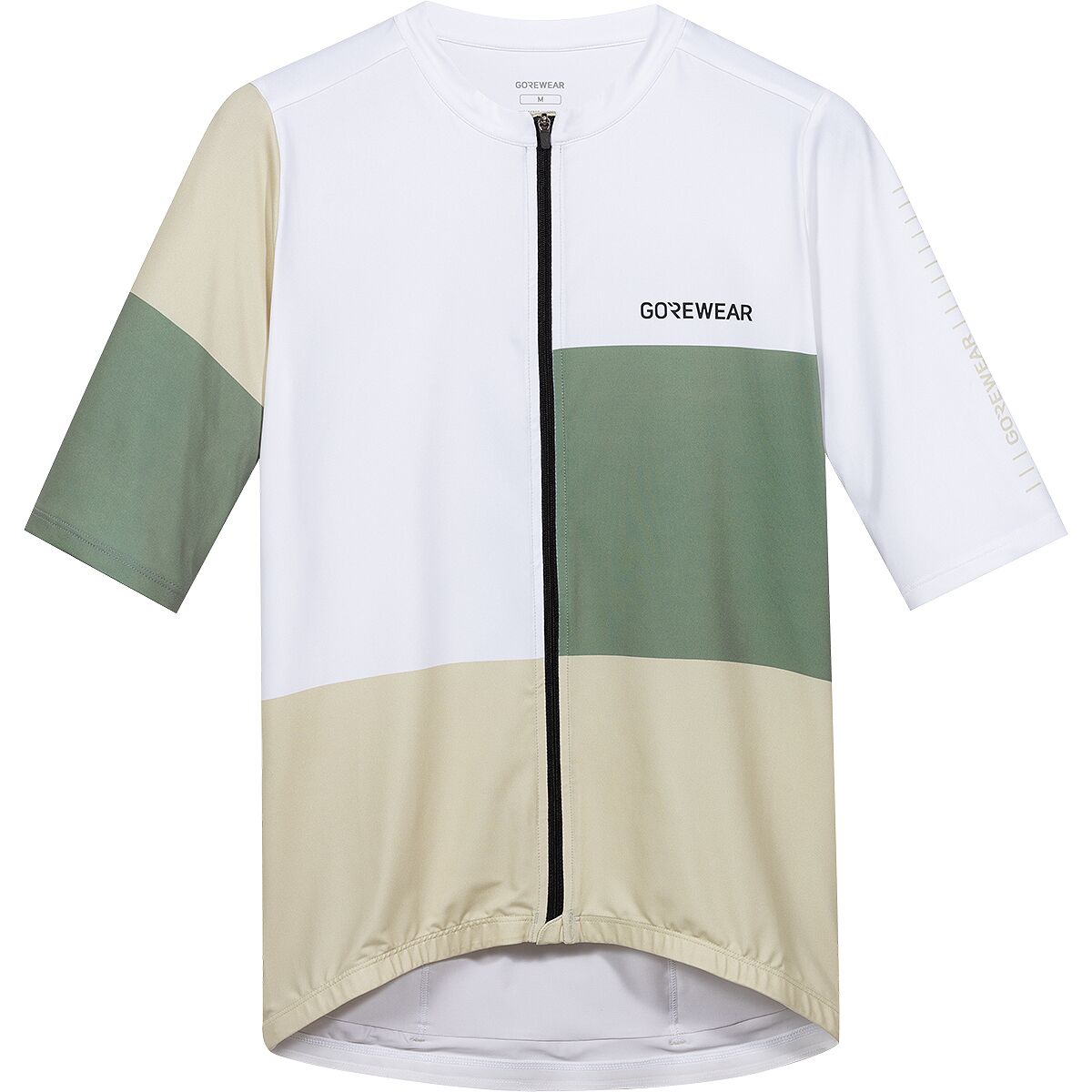 Image of GOREWEAR SWIFTRIDE Block Short-Sleeve Jersey - Men's White/Slate Green, L